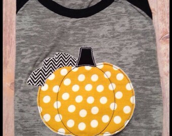 Fall Pumpkin 3/4 T-shirt