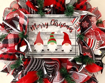 DIY Wreath Kit Gnome Merry Christmas Wreath Kit