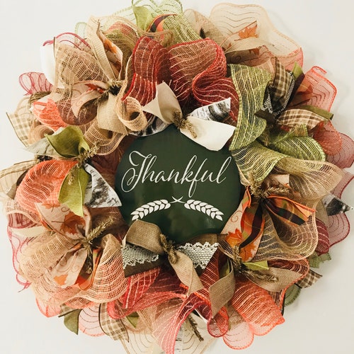 DIY Wreath Kit Thankful Fall Wreath Kit Etsy