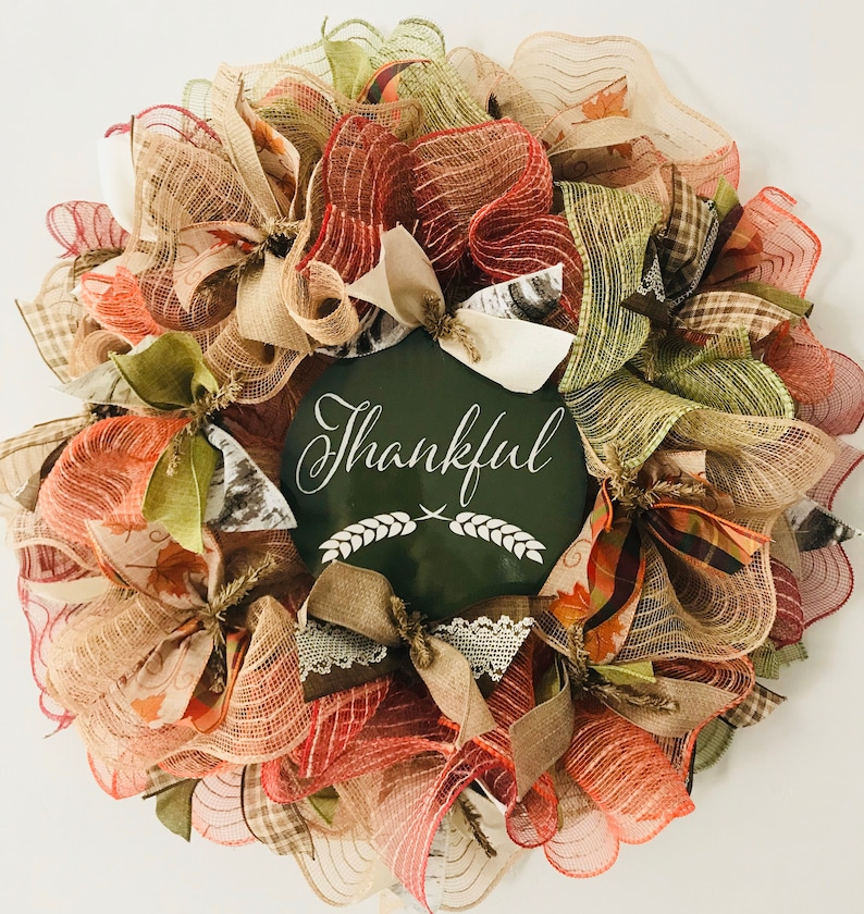DIY Wreath Kit Thankful Fall Wreath Kit Etsy