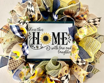 DIY Wreath Kit Bless This Home Sunflower Wreath Kit