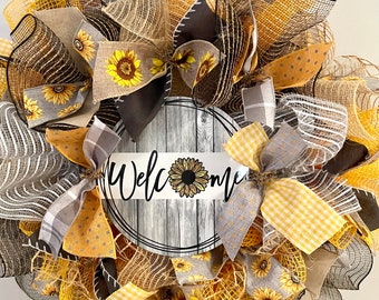 DIY Wreath Kit Welcome Sunflower Wreath Kit