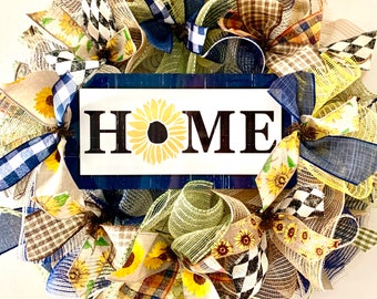 DIY Wreath Kit Home Sunflower Wreath Kit