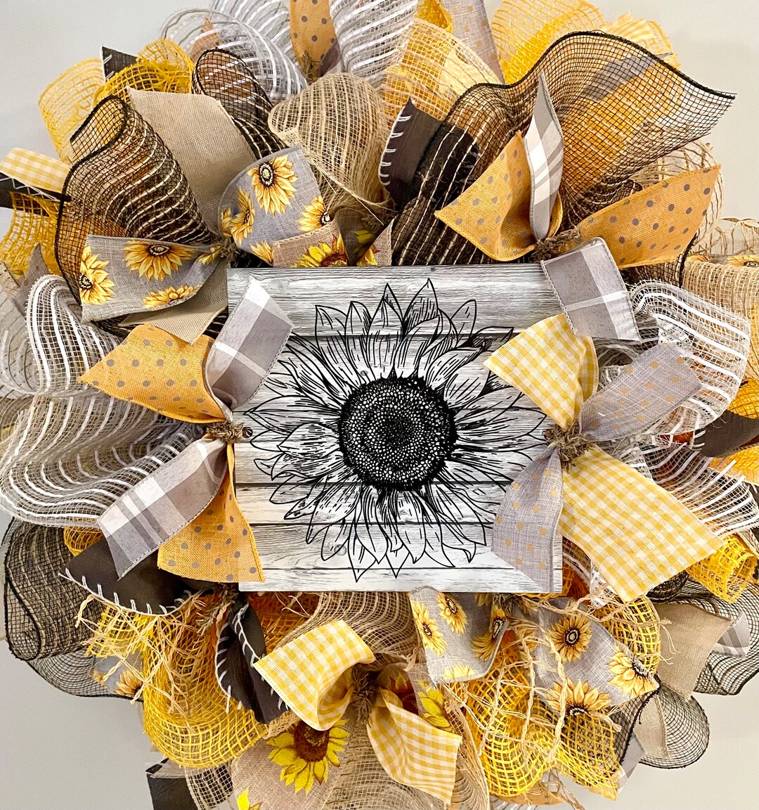 DIY Wreath Kit Sunflower Wreath Kit Etsy