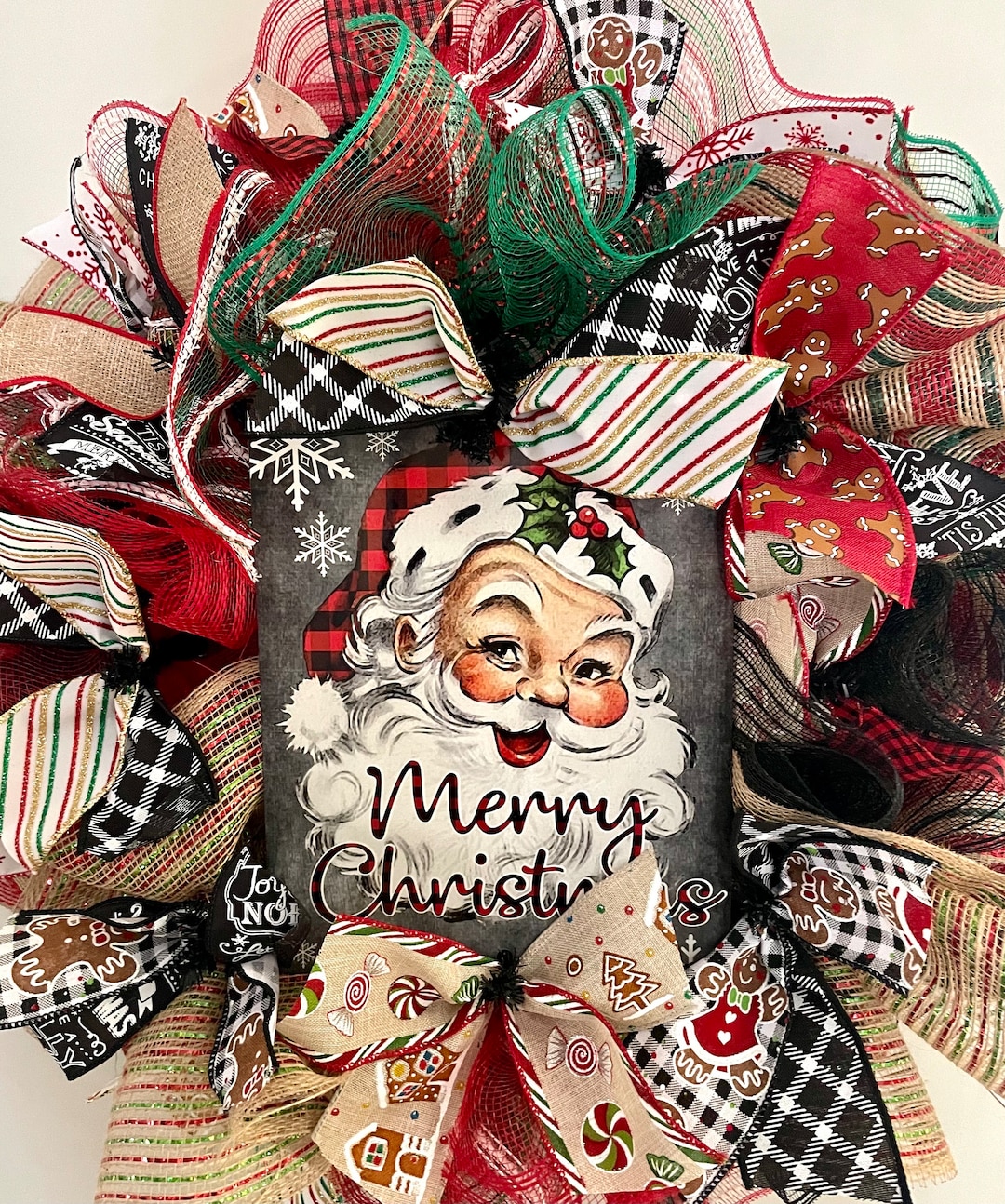 DIY Wreath Kit Santa Christmas Wreath Kit Etsy