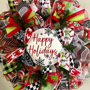 DIY Wreath Kit Happy Holidays Christmas Wreath Kit