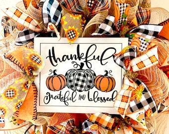 DIY Wreath Kit Fall Autumn Thankful Grateful Blessed Wreath Kit