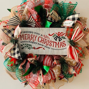 DIY Wreath Kit Merry Christmas and Happy New Year Wreath Kit