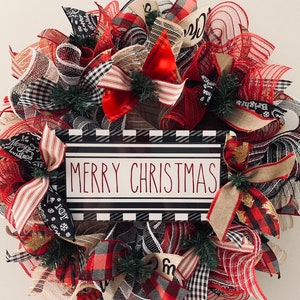 DIY Wreath Kit Farmhouse Merry Christmas Wreath Kit