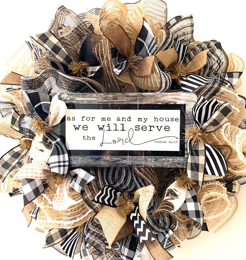 DIY Wreath Kit Serve the Lord Wreath Kit Etsy