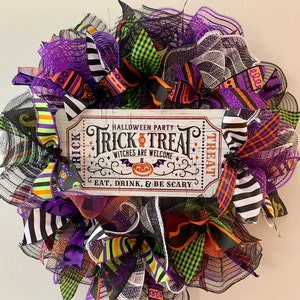 DIY Wreath Kit Halloween Trick or Treat Party Ticket Wreath Kit