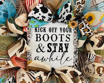 DIY Wreath Kit Western Kick Off Your Boots Wreath Kit