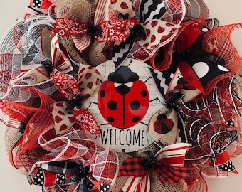 DIY Wreath Kit Home Ladybug Wreath Kit
