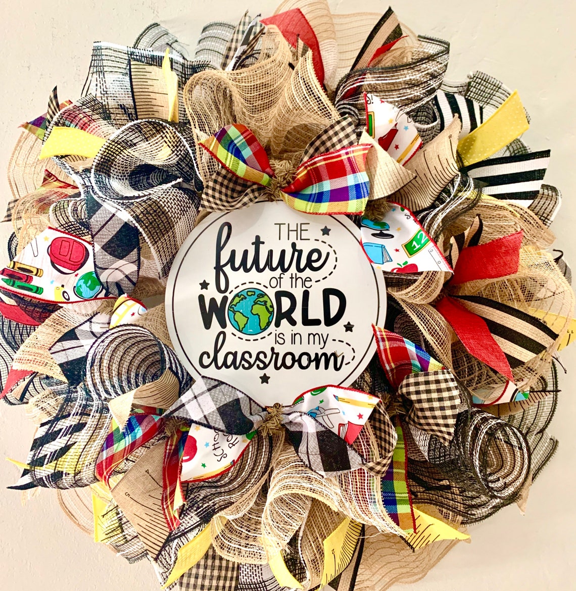 DIY Wreath Kit Back to School Wreath Kit Etsy
