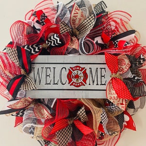 DIY Wreath Kit Firemen Welcome Wreath Kit