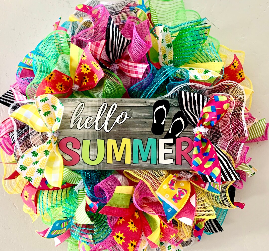 DIY Wreath Kit Hello Summer Wreath Kit Etsy