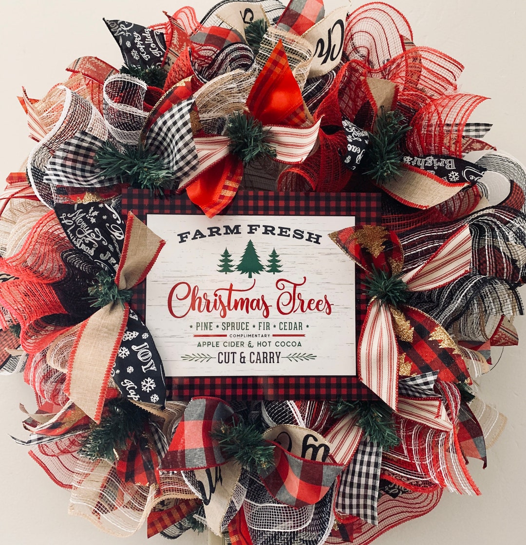 DIY Christmas Wreath Kit, Farm Fresh Tree Design - Etsy