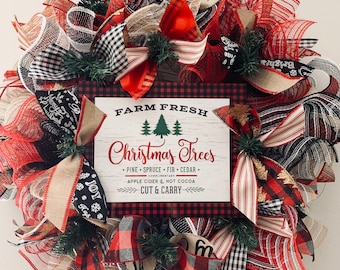 DIY Christmas Wreath Kit, Farm Fresh Tree Design