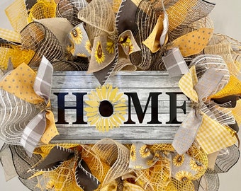 DIY Wreath Kit Home Sunflower Wreath Kit