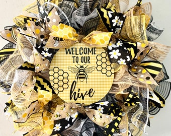 DIY Wreath Kit Welcome to Our Hive Bee Wreath Kit