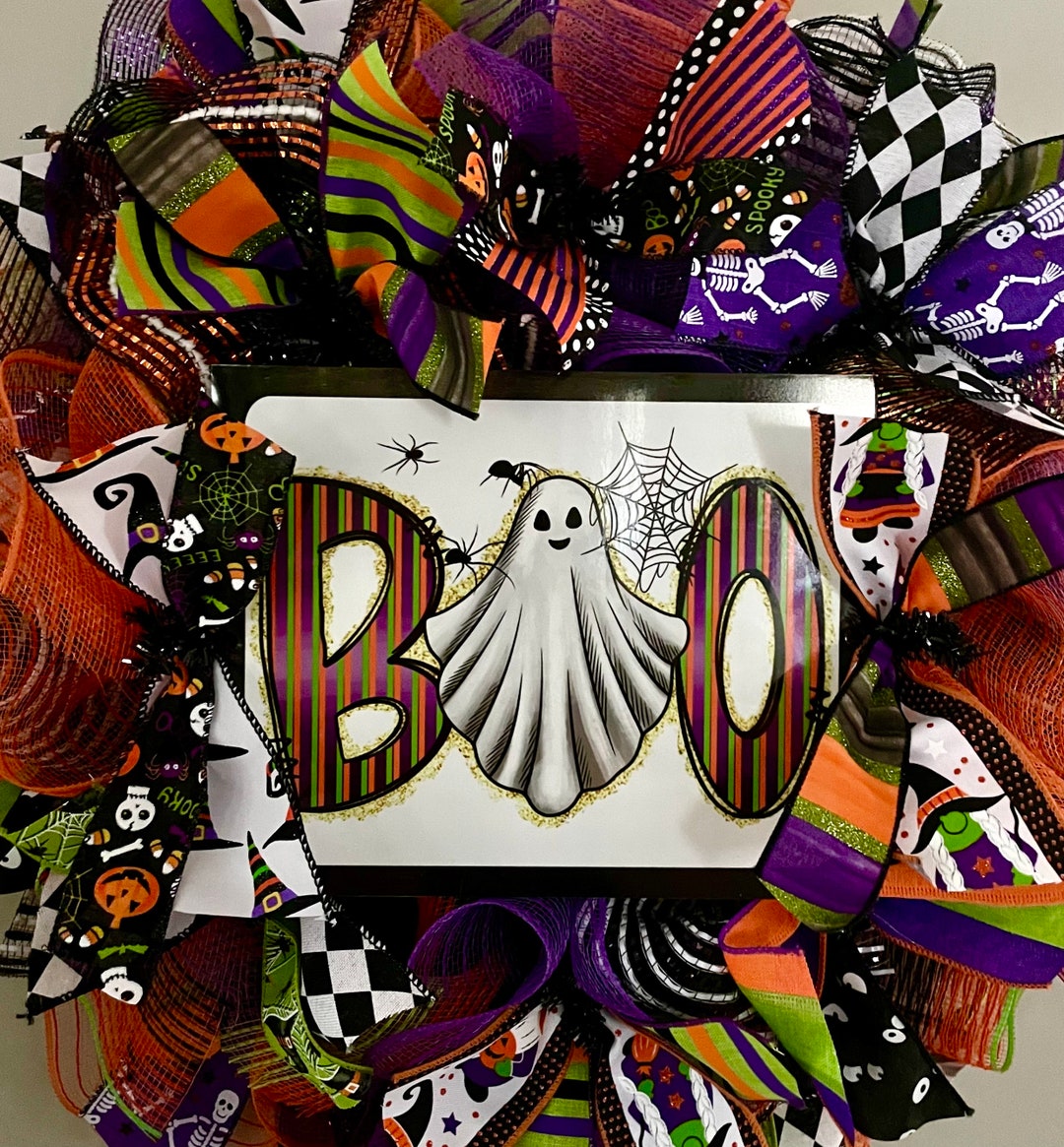 DIY Wreath Kit BOO Halloween Wreath Kit Etsy