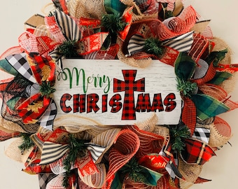 DIY Wreath Kit Merry Christmas Wreath Kit