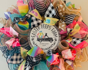 DIY Wreath Kit Easter Peepes Truck Wreath Kit