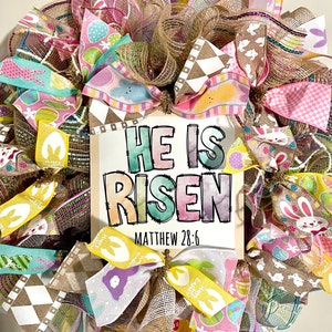 DIY Wreath Kit Pastel He Is Risen Easter Wreath Kit