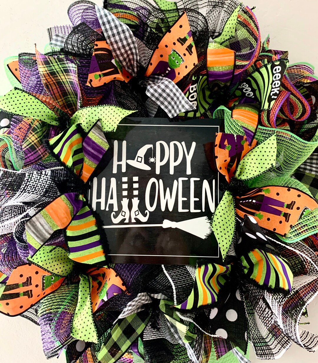 DIY Wreath Kit Happy Halloween Wreath Kit Etsy
