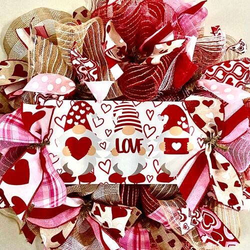 DIY Wreath Kit Valentine Gnome Love Wreath Kit Etsy