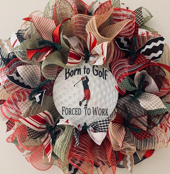DIY Wreath Kit Born to Golf Wreath Kit Etsy