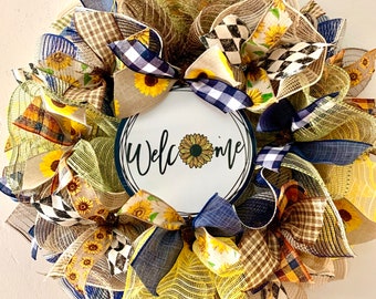 DIY Wreath Kit Welcome Sunflower Wreath Kit