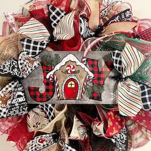 DIY Wreath Kit Gingerbread House Joy Christmas Wreath Kit