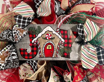 DIY Wreath Kit Gingerbread House Joy Christmas Wreath Kit