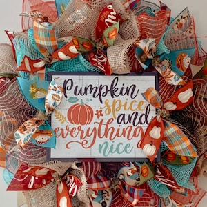 DIY Wreath Kit Fall Autumn Pumpkin Spice and Everything Nice Wreath Kit