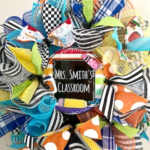 DIY Wreath Kit Welcome Personalized Teacher Back to School Wreath Kit