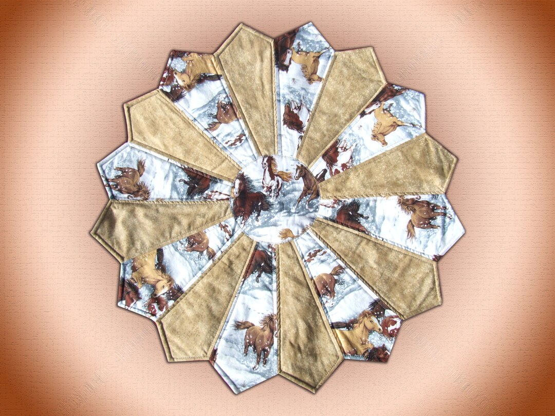 Stallion Heart Quilted Table Topper NCU0DV944