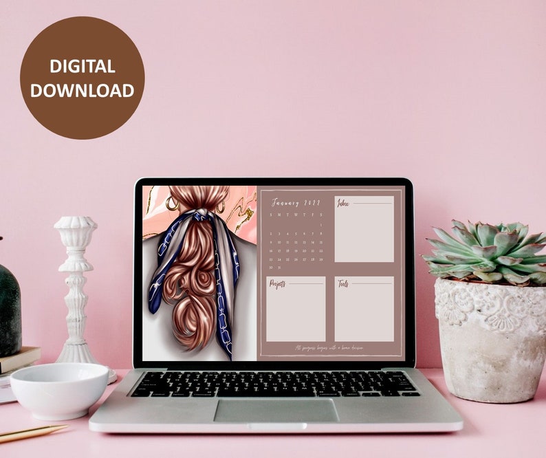 Planner Dashboard Desktop Wallpaper Organizer With 2022 Etsy