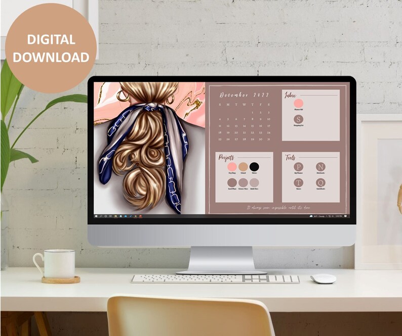 Planner Dashboard Desktop Wallpaper Organizer With 2022 Etsy