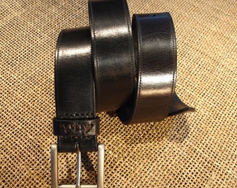 LEATHER HANDMADE BELT / Leather Belt / Handmade Belt / Belt Accessories / Belt Men / Belt Women / Black Leather Belt.