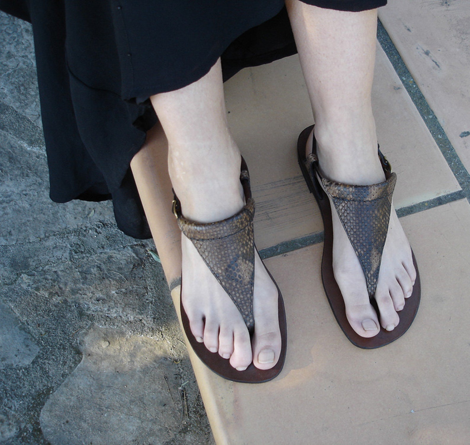 custom leather sandals