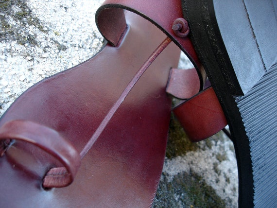 synthetic leather sandals