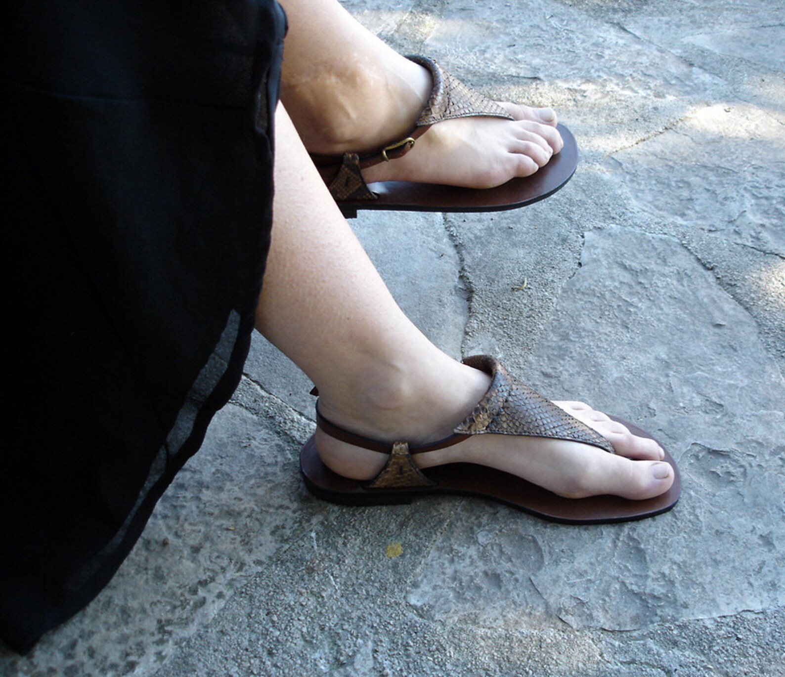 custom leather sandals