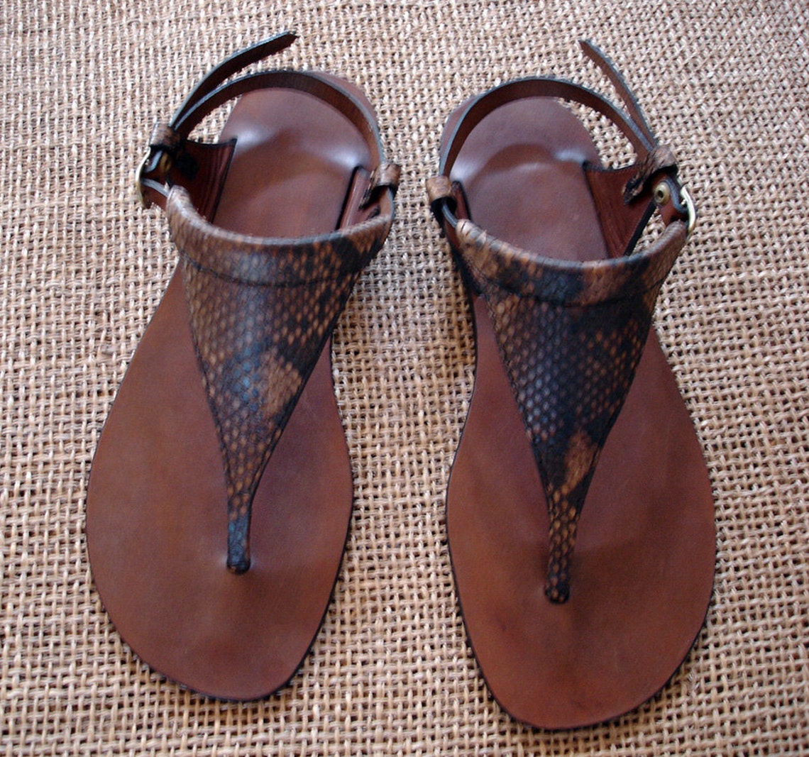 synthetic leather sandals