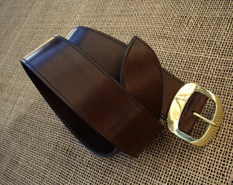LEATHER HANDMADE BELT / Leather Belt / Belt Handmade / Belt Accessories / Belt Men / Belt Women / Brown Leather Belt.