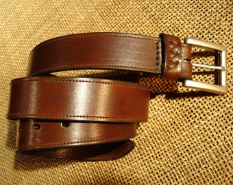 LEATHER HANDMADE BELT / Leather Belt / Belt Handmade / Belt Accessories / Belt Men / Belt Women / Brown Leather Belt.