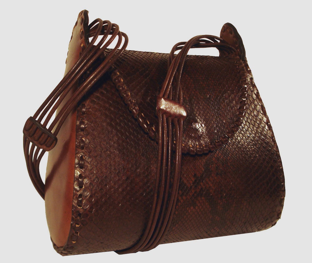 The Grand Pelle Handcrafted Python Leather Tote Bag