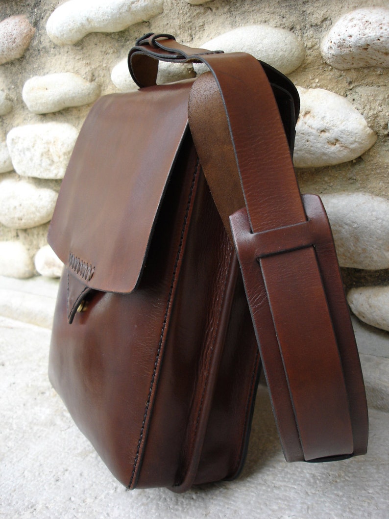 LEATHER HANDMADE BAG / Portfolio / Briefcase / Leather Bag / Etsy