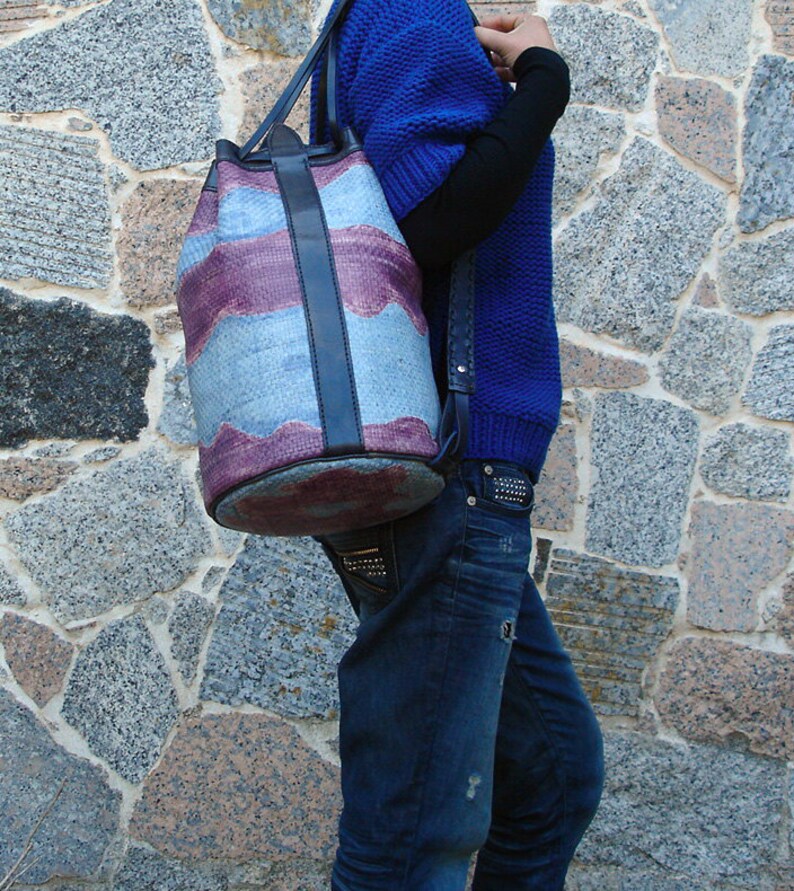 SAC EN CUIR FAIT MAIN / Sac à dos / Sac à dos / Sac / Sac en cuir / Sac à main / Sac pochette / Sac à main en cuir / Sac à main original. image 3