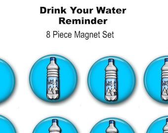 Drink Water Reminder - Drink Water Magnets - Drink Water Magnet - Water Reminder - Water Tracker - Hydration Tracker